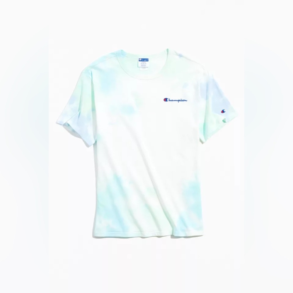 Champion Cloud Tie-Dye Tee Heritage Short Sleeve T-Shirt Cotton Comfy Unique M